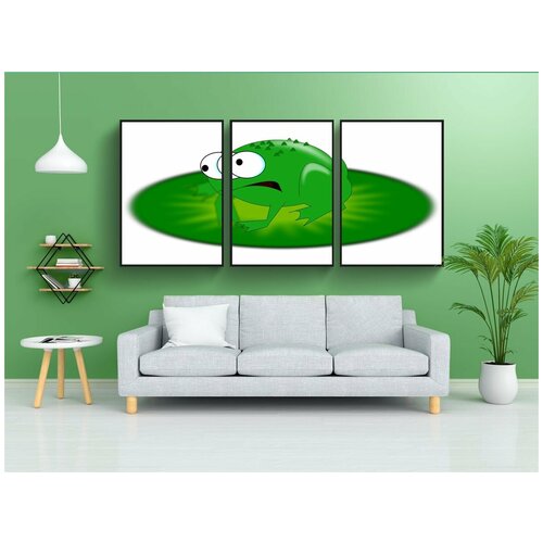 фото Набор модулных постеров для интерьера "петарда, лягушка, амфибия" 60x90 см. в тубусе, без рамки lotsprints