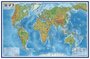 Globen Карта "Мир физический", 101x66 см (ламинация), в тубусе
