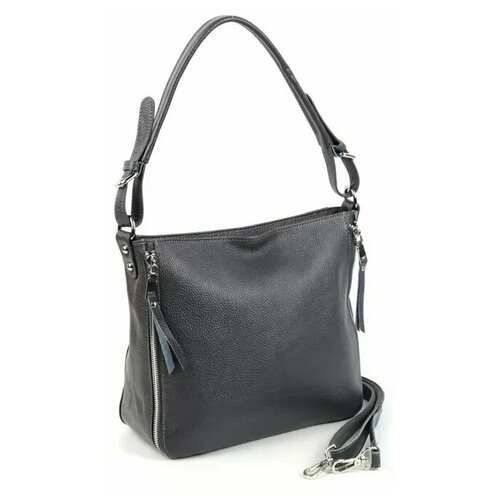 фото Женская кожаная сумка 1330-а грей (105246) fuzi house