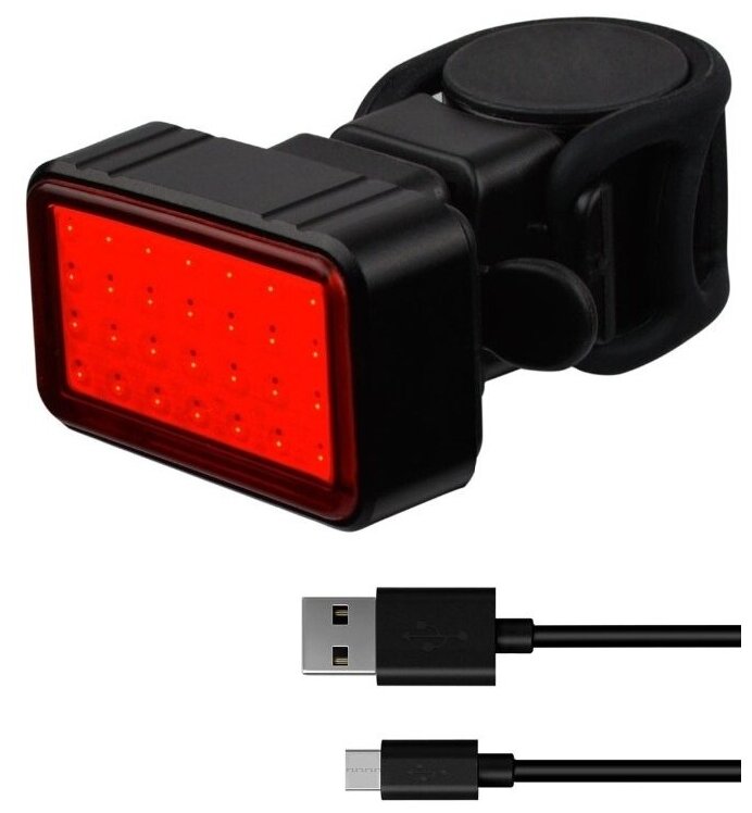 Фонарь задний Briviga EBL-3309, Auto-stop sensor, USB