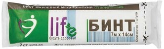 Бинт марлевый стерильный NEW LIFE 7 м х 14 см, плотность 28 (±2) г/м2, индивидуальная упаковка, 63166, 8 шт.