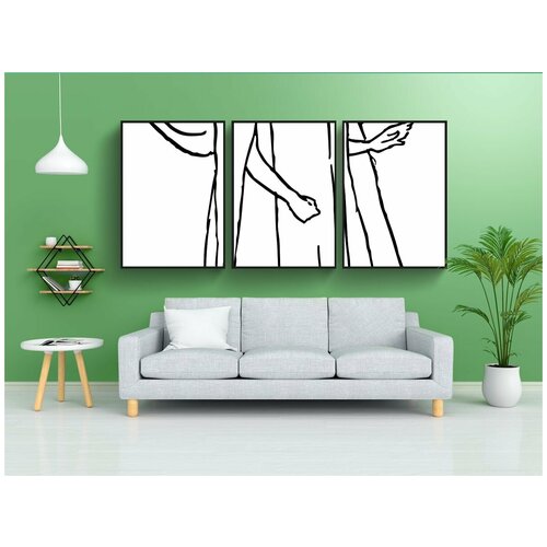 фото Набор модулных постеров для интерьера "сказочный, женщина, костюм" 60x90 см. в тубусе, без рамки lotsprints