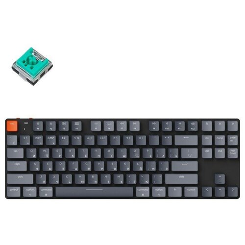 Keychron Беспроводная механическая ультратонкая клавиатура Keychron K1SE, TKL, RGB подсветка, Mint Switch