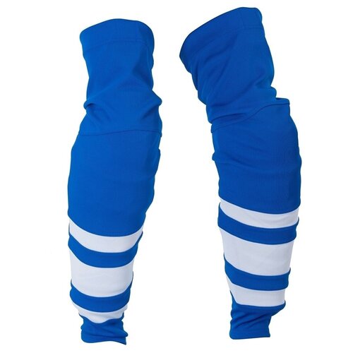 Гамаши хоккейные W-max (сине-белые размер 4, рост 160) подтяжки хоккейные g