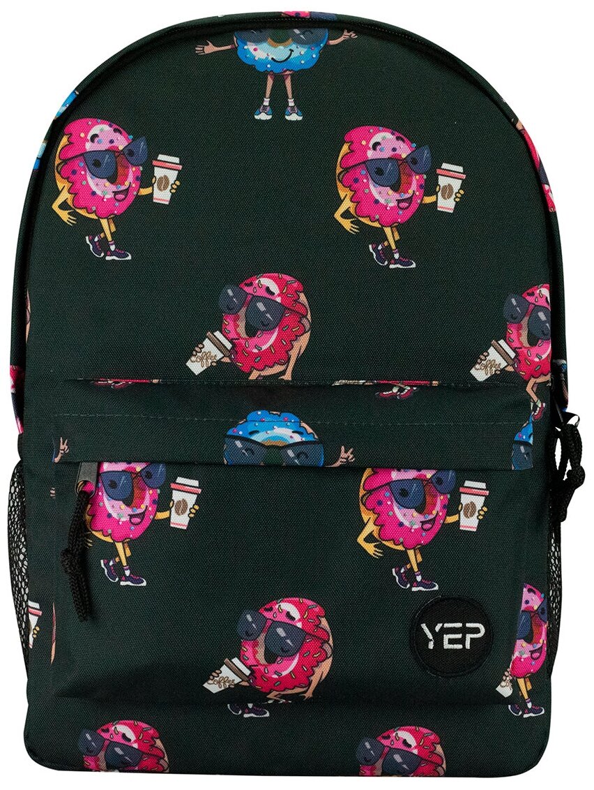 Рюкзак школьный для девочки, женский спортивный городской туристический для путешествий модный, Yep (пончики)
