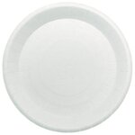 Тарелка круглая рифленая белая-крафт бумажная 180 мм , упаковка 100 шт - изображение