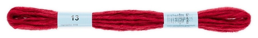 Нитки для вышивания Gamma мулине, Cloud, 100% полиэстер, 12*6 м, №13, бордовый