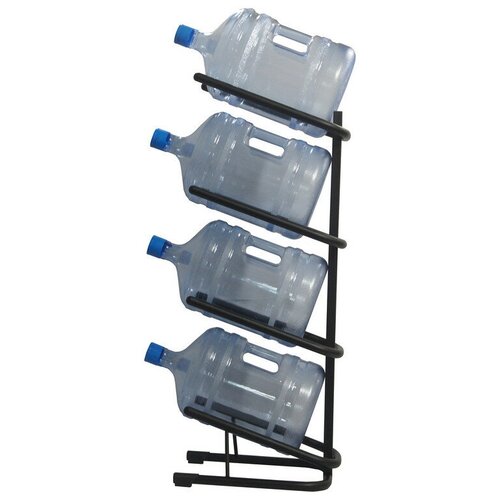 Стеллаж для бутиллированной воды KD_Бридж-4 на 4 тары, цвет черный