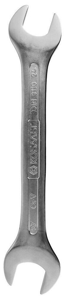 Рожковый ключ 24 x 27 мм (Cr-V, подвес) кобальт 248-153