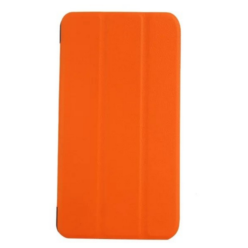 Чехол-обложка MyPads для Acer Iconia Talk S A1-724 7 тонкий умный кожаный на пластиковой основе с трансформацией в подставку оранжевый