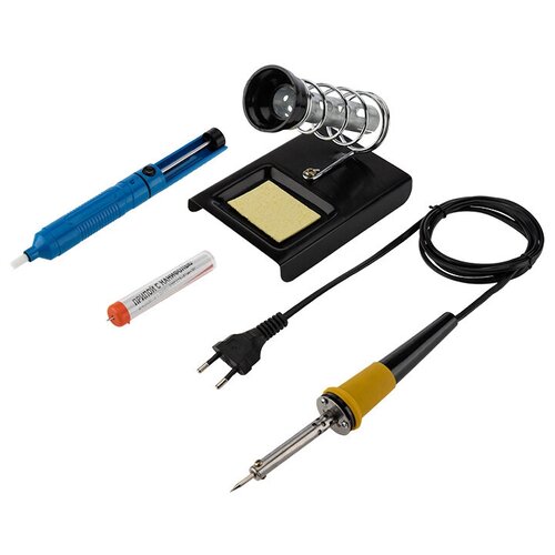 Rexant Набор для пайки 4 паяльник 30 Вт оловоотсос подставка припой губка 640000₽