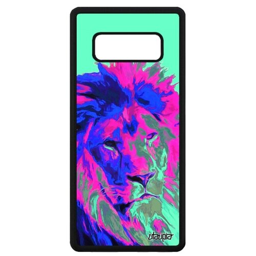 фото Противоударный чехол на смартфон // samsung galaxy note 8 // "лев" король зверь, utaupia, светло-зеленый