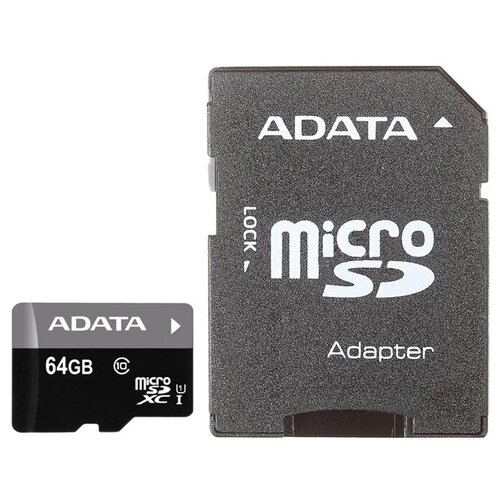 карта памяти 128gb a data premier micro secure digital xc class 10 uhs i ausdx128guicl10a1 ra1 с переходником под sd оригинальная Карта памяти 64Gb - A-Data - Premier Micro Secure Digital XC Class 10 UHS-I AUSDX64GUICL10-RA1 с переходником под SD (Оригинальная!)