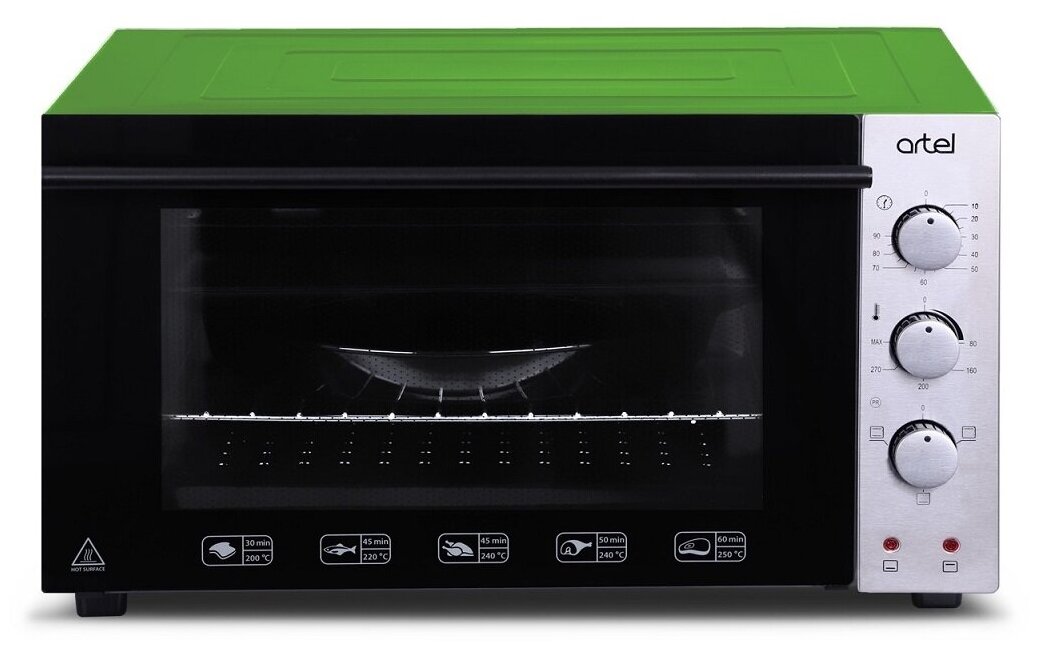 Мини-печь ARTEL MD 4218 E зеленая-серая электрическая духовка