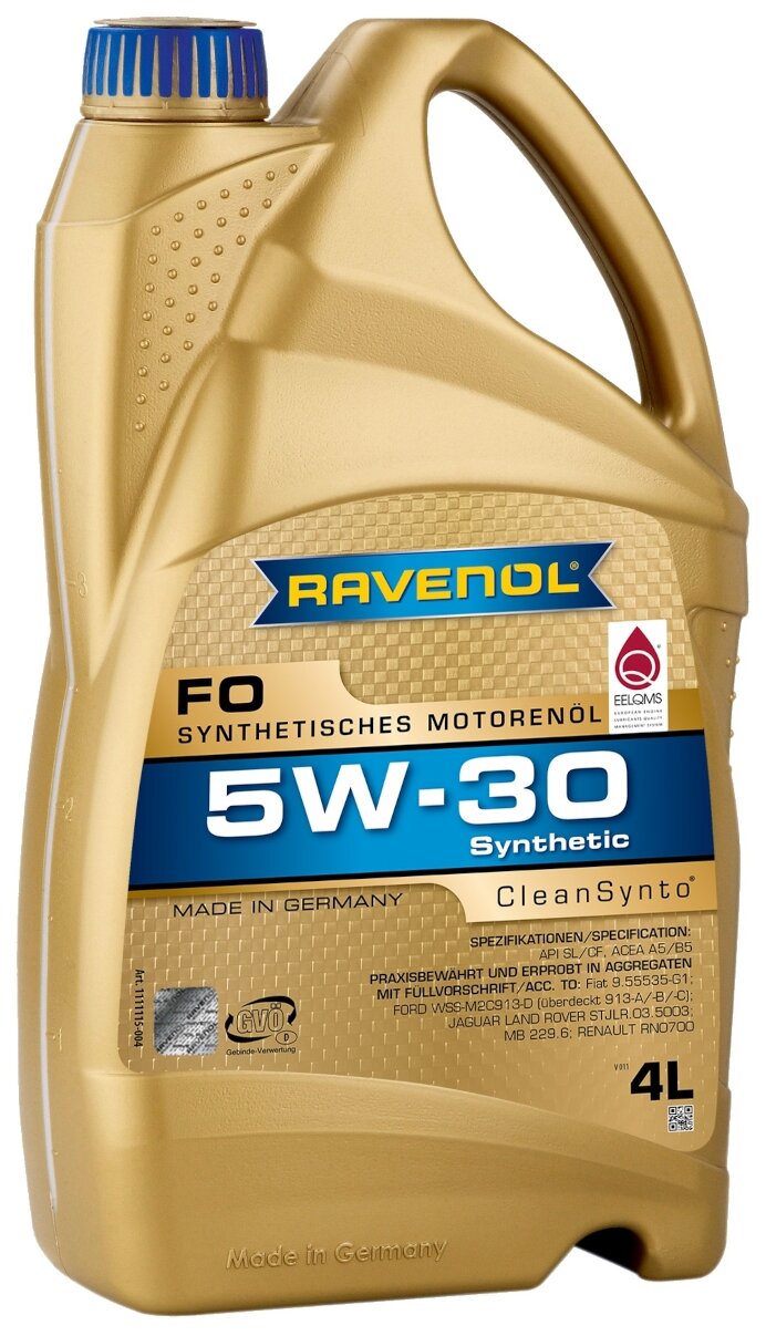 Синтетическое моторное масло RAVENOL FO SAE 5W-30