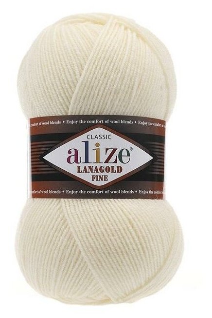 ALIZE  "Lanagold fine" 49% , 51%  390/100 (01 )