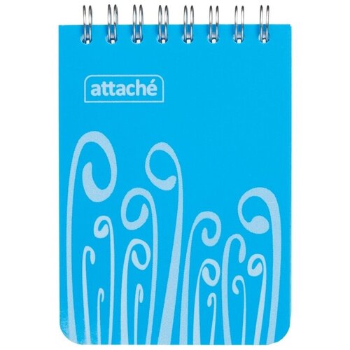 Блокнот Attache А7, пластиковая обложка, 80 листов, Fantasy, голубой (309376) блокнот attache fantasy a6 80 листов orange 309371