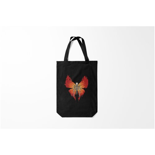 фото Сумка-шоппер / 31х42 см / популярные иллюстрации / черепа butterfly skeleton burnettie