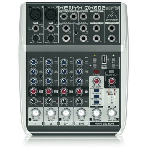 фото Микшерный пульт behringer xenyx qx602mp3