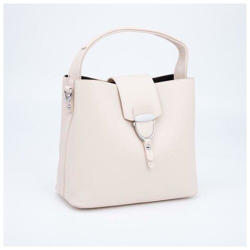 фото Тоут, отдел на молнии, наружный карман, регулируемый ремень, цвет молочный нет бренда