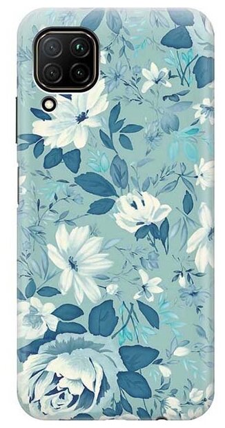Чехол - накладка ArtColor для Huawei P40 Lite с принтом "Цветы на голубом"