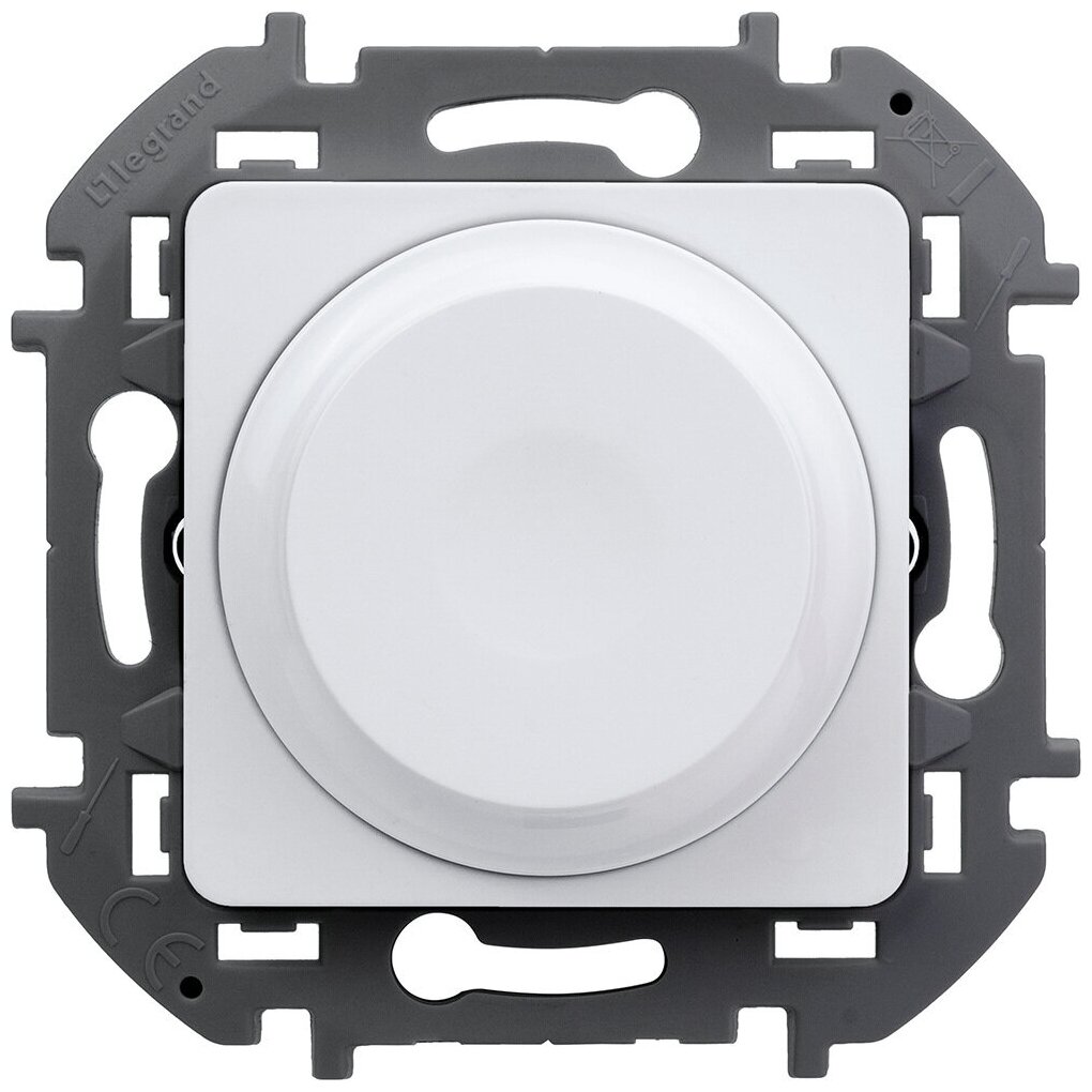 фото Светорегулятор/Диммер поворотный без нейтрали (Белый), 300Вт, Legrand INSPIRIA