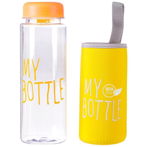 фото Бутылка для воды "my bottle" с термочехлом, 500 мл цвет желтый ладушки