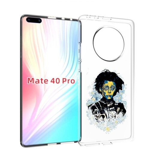 Чехол MyPads парень черно-белый абстракция для Huawei Mate 40 Pro (NOH-NX9) задняя-панель-накладка-бампер чехол mypads франклин абстракция для huawei mate 40 pro noh nx9 задняя панель накладка бампер