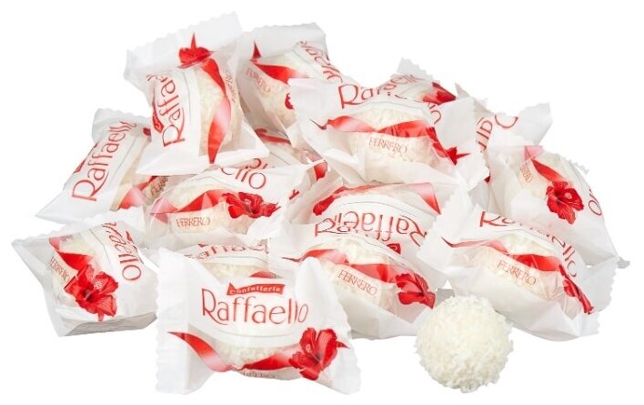 Конфеты Raffaello с цельным миндальным орехом в кокосовой обсыпке, 200г, торт - фотография № 8