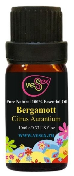 Эфирное масло бергамота натуральное 100% (бергамотовое) / Bergamott 10 мл.