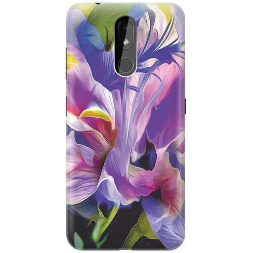фото Gosso ультратонкий силиконовый чехол-накладка для nokia 3.2 (2019) с принтом "цветочная абстракция"