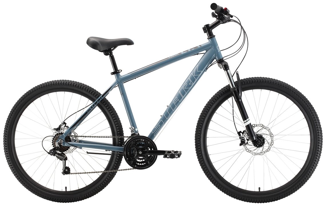 Горный велосипед Stark , год 2022, цвет Серебристый-Черный, ростовка 20 - фото №2