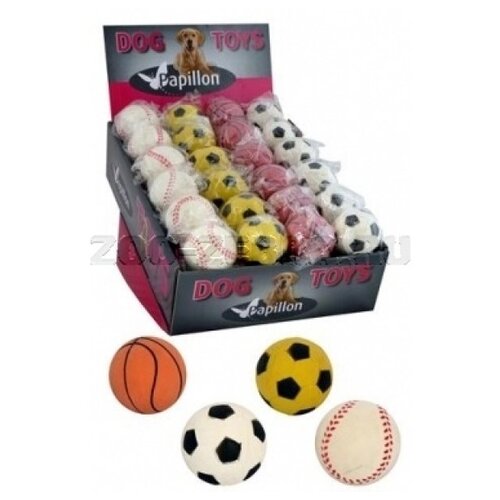 Papillon Игрушка для собак Теннисный мяч, латекс, 6см (Sponge balls) 140034, 0,093 кг papillon игрушка для собак теннисный мяч латекс 6см sponge balls 140034 0 093 кг