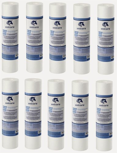 Изображение товара Unicorn Картридж PS1005 механической очистки 10 Slim Line 5 мкм (вспененный полипропилен) - 10 шт.