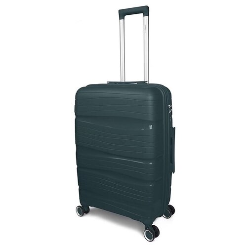 фото Чемодан с расширением impreza полипропилен темно-зеленый 64см (m)