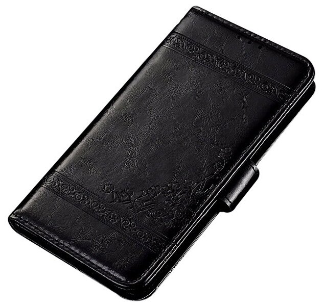 Чехол-книжка MyPads для Apple iPhone 6/ 6S 4.7 из качественной импортной кожи с тиснением тематика книга в винтажном стиле Ретро черный