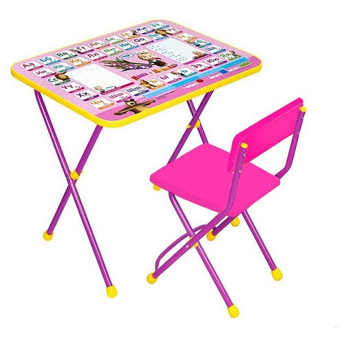 фото Комплект "познайка" (стол+стул) с рисунком "азбука 3" ника