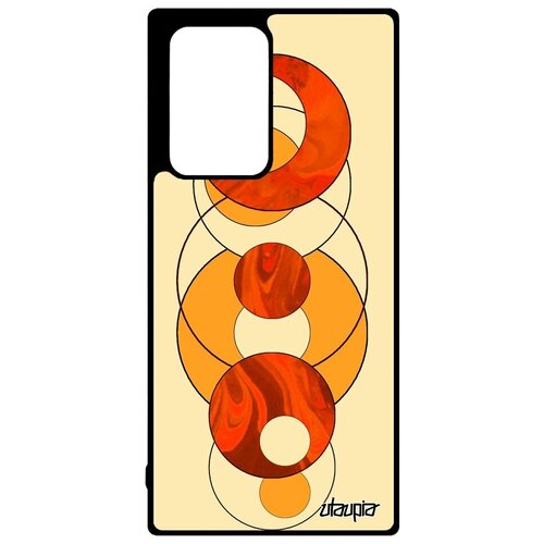 фото Ударопрочный чехол для мобильного // galaxy note 20 ultra // "круги" эффект узор, utaupia, оранжевый