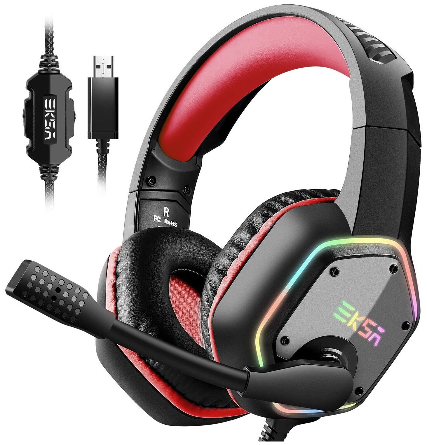 Компьютерная гарнитура EKSA E1000 Red