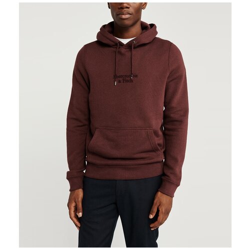 фото Худи кенгуру с вышивкой на груди и капюшоне abercrombie & fitch