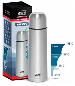 Термос AVS TB-1000NC 1000ml хром