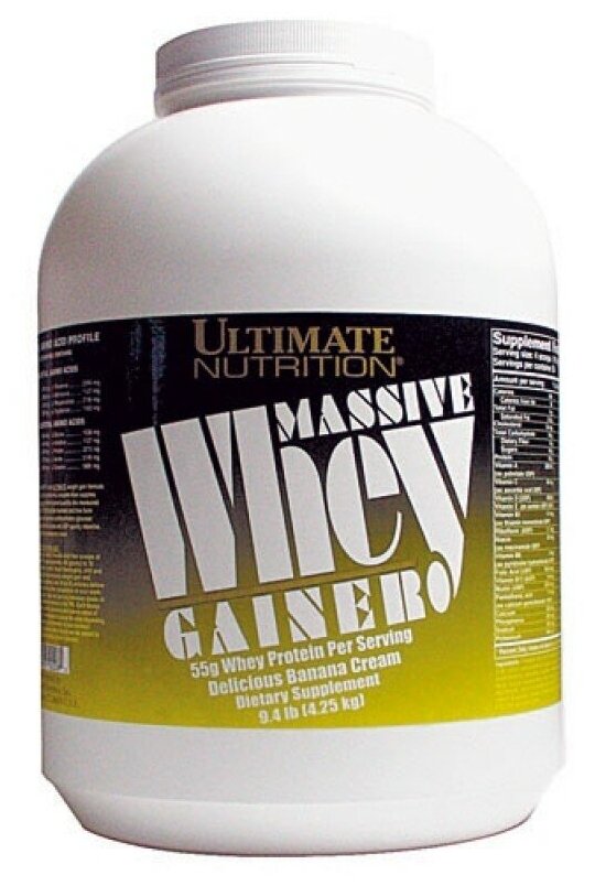 Ultimate Nutrition, Massive Whey Gainer 4250 г (Шоколад)