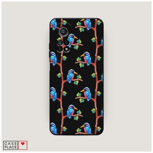 фото Чехол силиконовый матовый xiaomi mi 10t pro птица геометрия case place