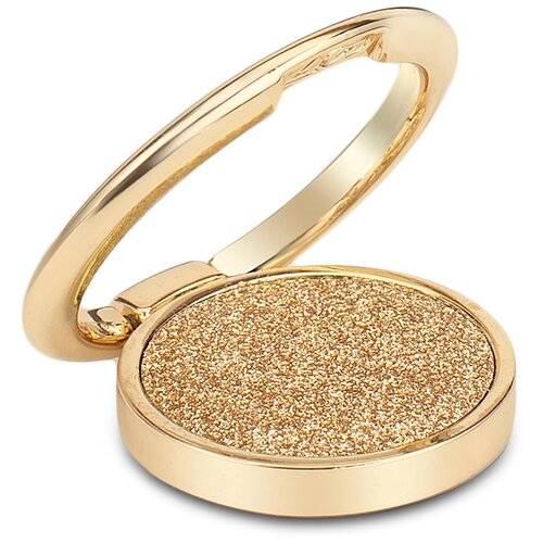 фото Кольцо держатель для телефона / блестки / 36 мм золотистый luxcase