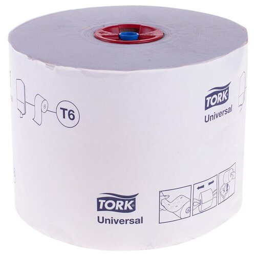 Бумага туалетная в Mid-size рулонах TORK Universal(T6) 1 слой, 135м/рулон, белая, мягкая