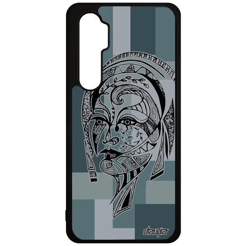 фото Красивый чехол для мобильного // xiaomi mi note 10 lite // "портрет женщины" woman стиль, utaupia, серый