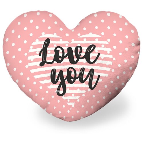 фото Декоративная подушка сердце love you розовая sfer.tex 1713466