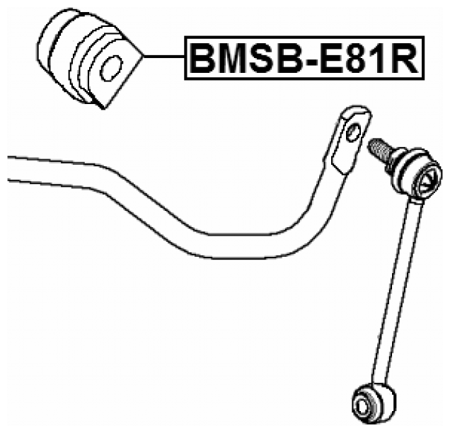 Втулка заднего стабилизатора Febest BMSB-E81R