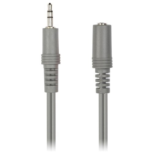 Кабель-удлинитель SmartBuy mini jack 3.5 mm (M) - mini jack 3.5 mm (F), стерео, аудио серый, 1.8 м