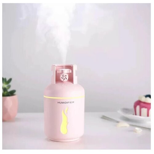 Увлажнитель воздуха в виде газового балона L8 Humidifier розовый